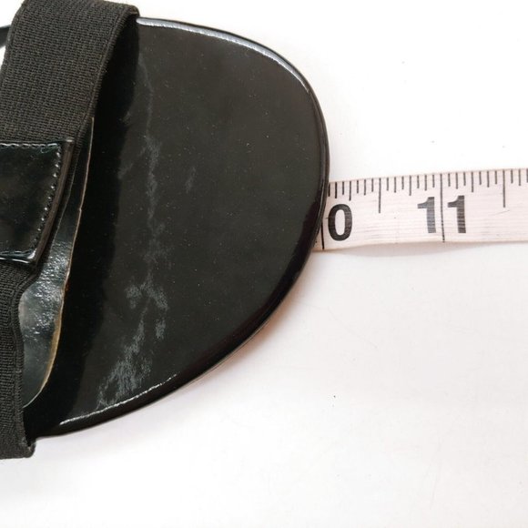 Lane Bryant‎ Womens T Strap Wedge Sandals Cork Midsole Zip Strappy Black 9W - Picture 6 of 10